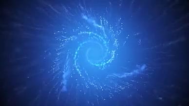 蓝色科技烟雾粒子旋涡动感唯美特效背景视频的预览图